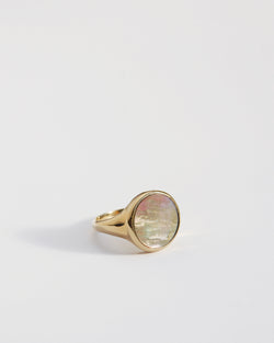 Lacuna Ring in Mother of Pearl & Gold