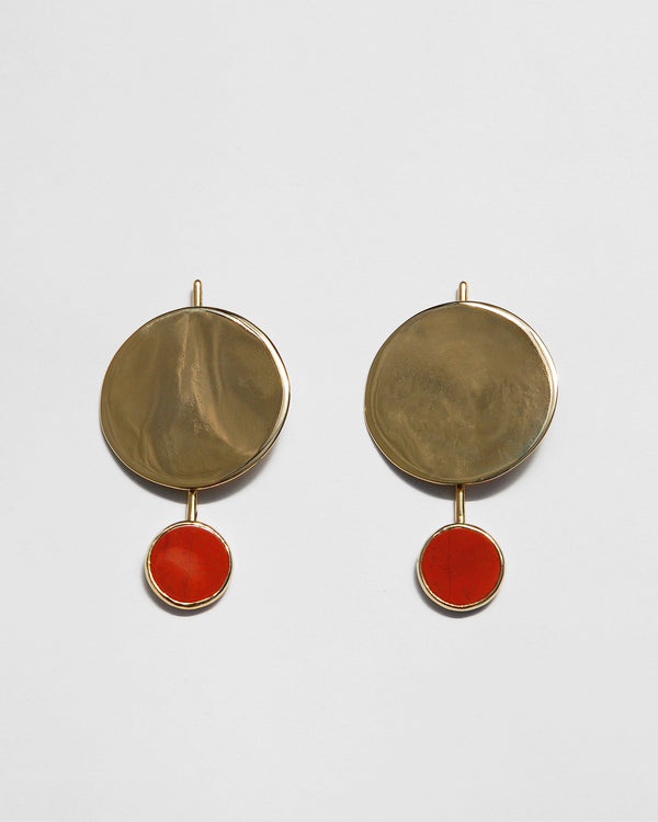 Filia Earrings in Red Jasper