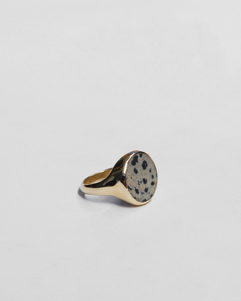 Lacuna Ring in Dalmatian Jasper