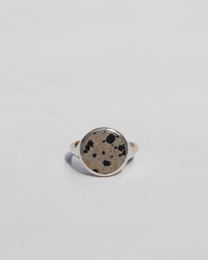 Lacuna Ring in Dalmatian Jasper