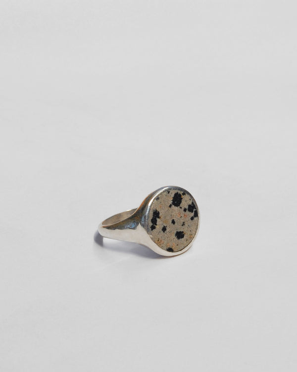 Lacuna Ring in Dalmatian Jasper