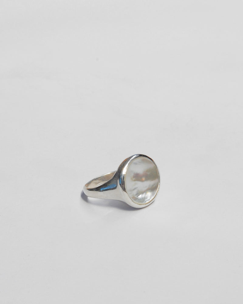 Lacuna Ring in Mother of Pearl