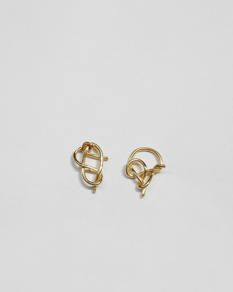 Large Knot Studs in Brass