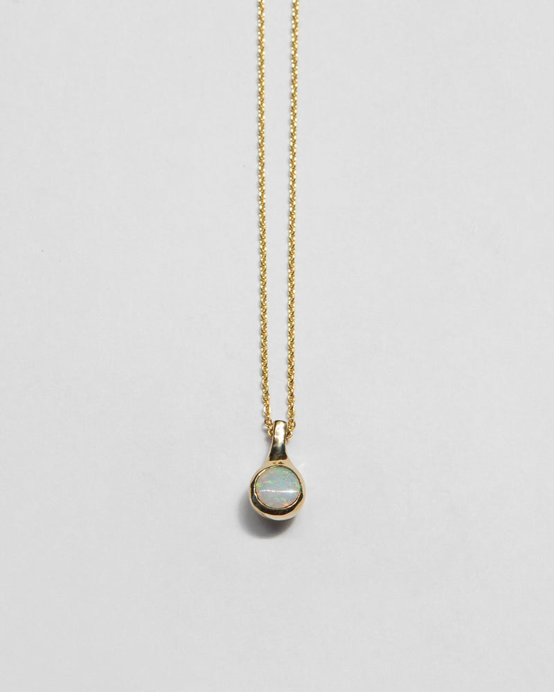 Opal Dot Necklace in Gold