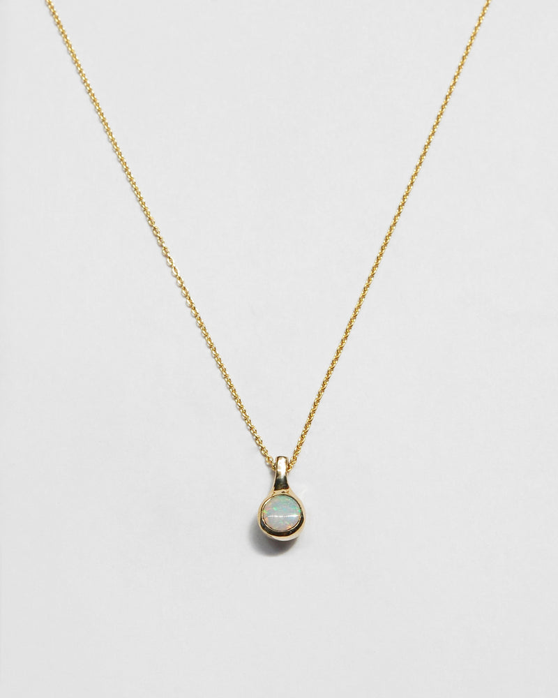 Opal Dot Necklace in Gold