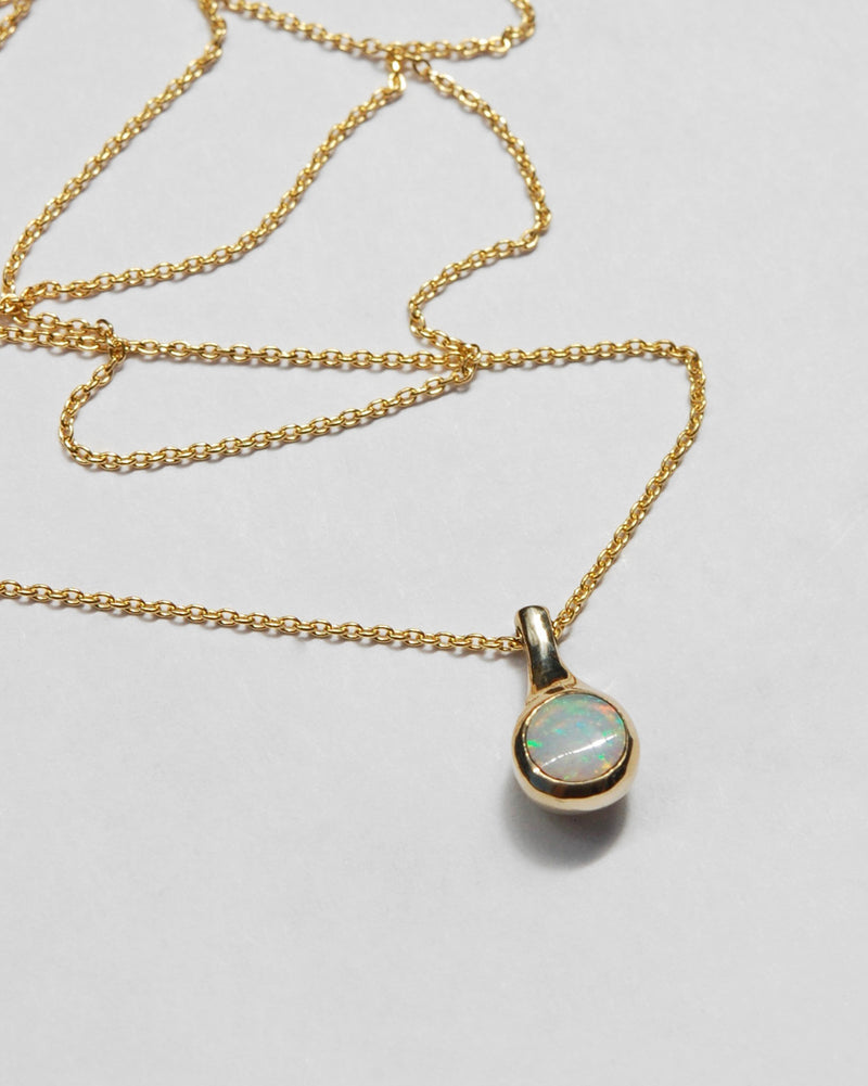 Opal Dot Necklace in Gold