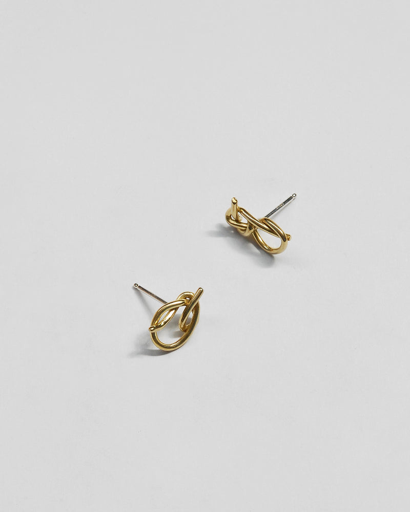 Small Knot Studs in Brass