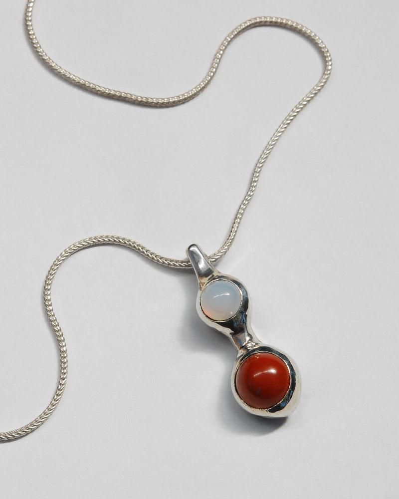 Soror Necklace in Jasper and Chalcedony